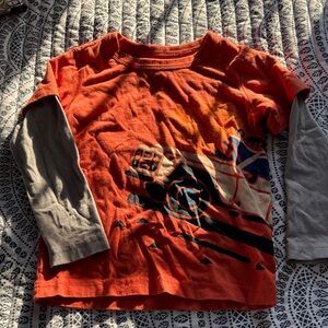 Tea Collection Orange and Gray Long Sleeve Tee